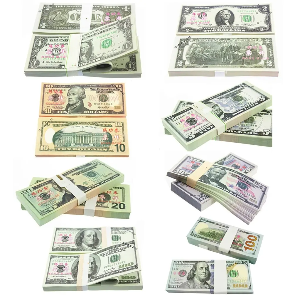 

10PCS/SET American Gold Foil Dollar Banknote Fake Money Art Crafts Highly Collection Art Craft Supplies