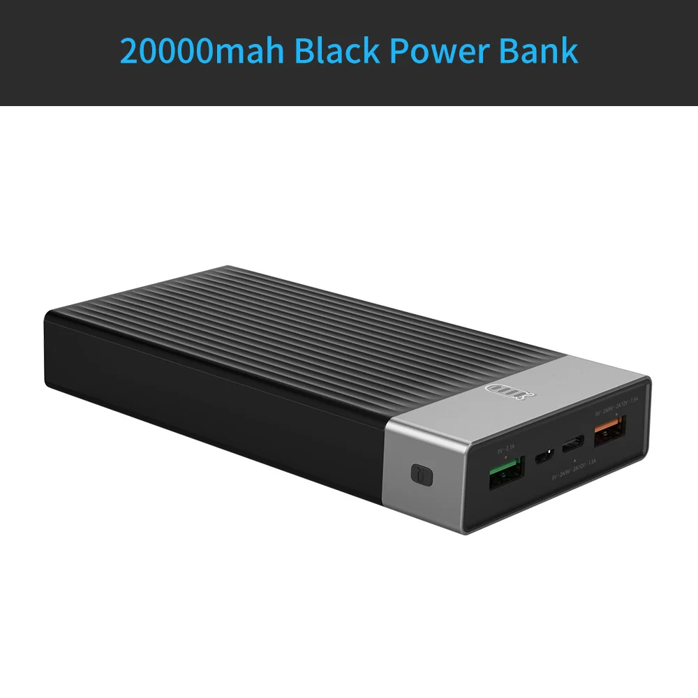 ORICO 20000mAh Quick Charge3.0 Внешняя батарея 5V2A/9V2A 18W Max power Bank зарядка для мобильного телефона планшета - Цвет: 20000mah Black