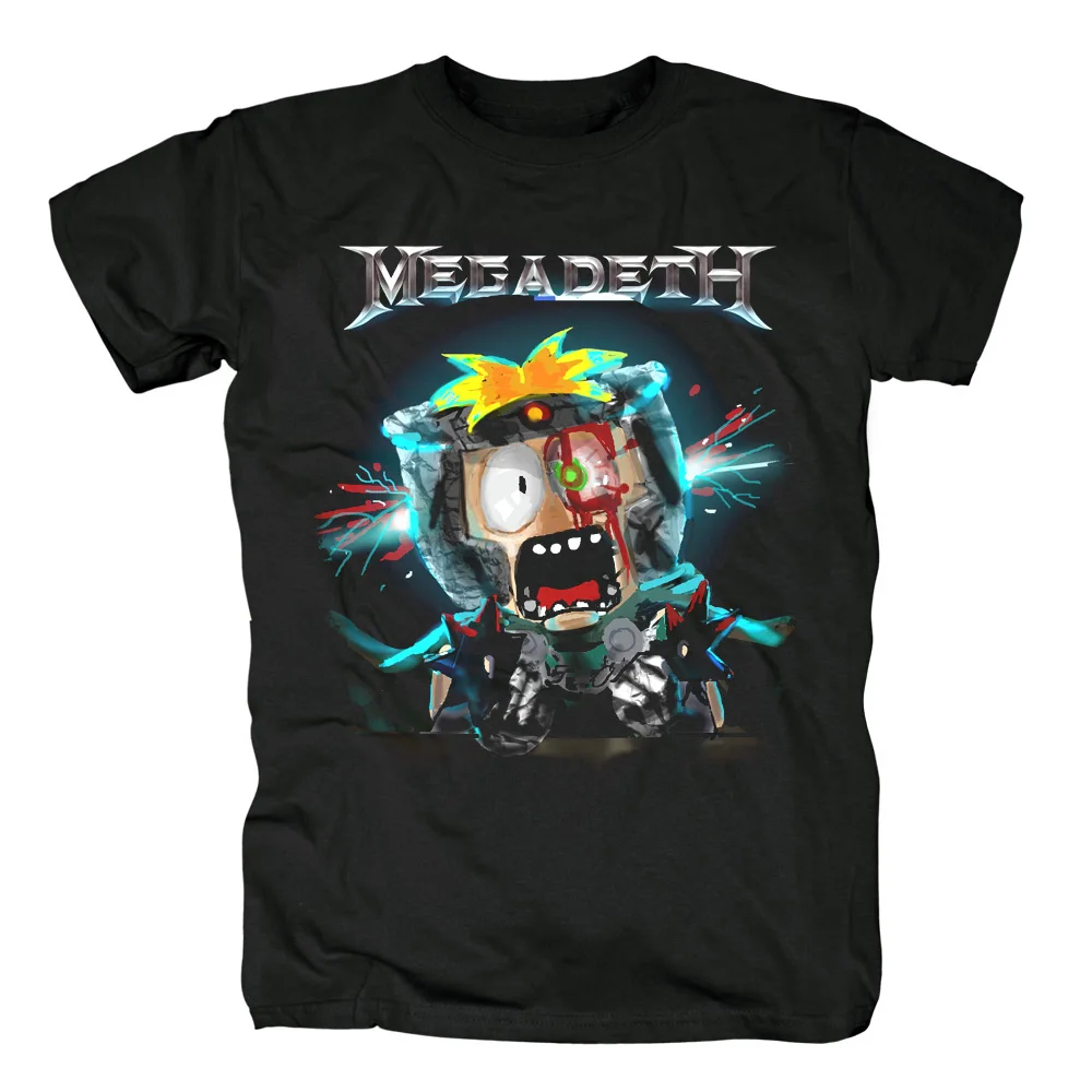 

Bloodhoof Megadeth band Thrash Metal Cool Short Sleeve t shirt unisex cotton T-shirts black Tops tee Asian Size