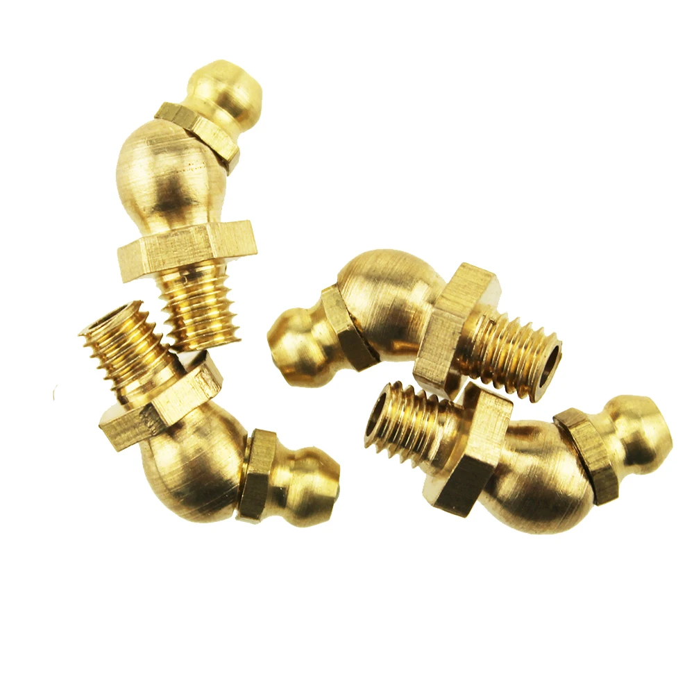 IZTOSS M6 Male Thread 1mm Pitch 45 Degree Brass Hydraulic Grease Nipple