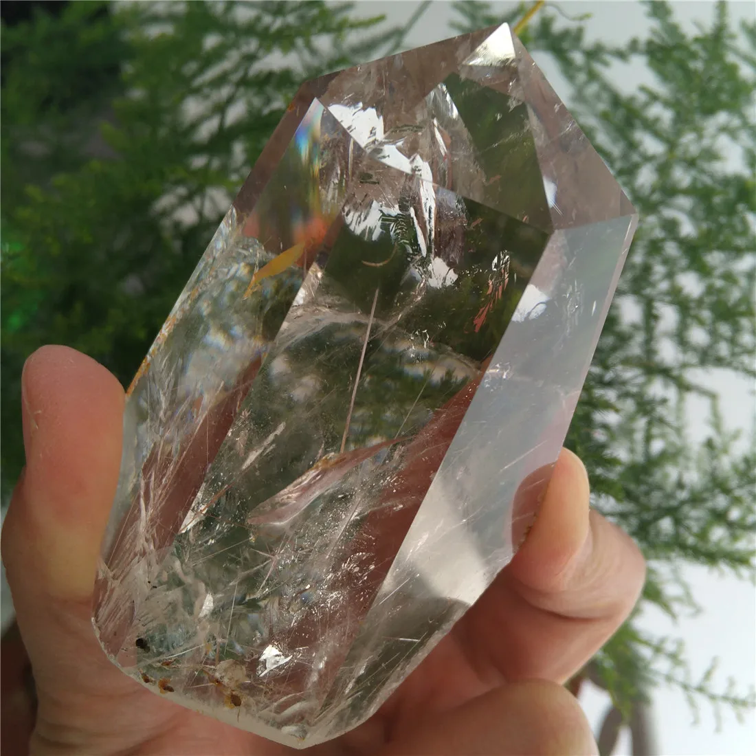 Рутилированный Кристал острый камни Ghost кристаллы Wicca Cristal Islande Пьер Naturelle Cristaux