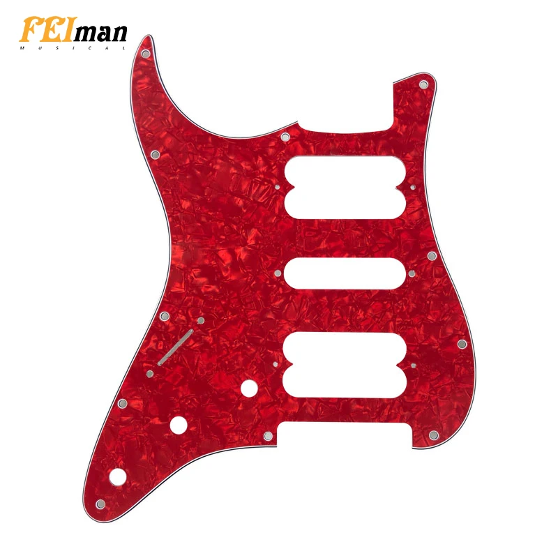 

Pleroo Guitar parts left handed pickguards For fender US 11 Screw Holes Player Startocaster Humbucker Single HSH Scratch Plate