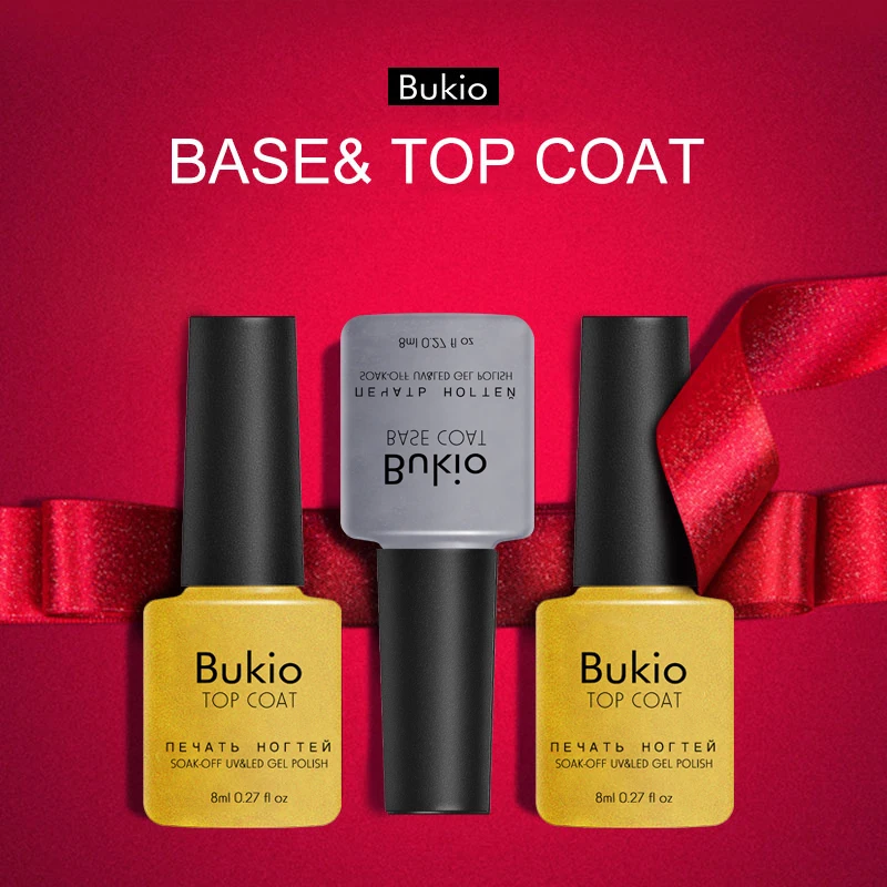 

Bukio Everything for Manicure Base and Top for Gel Lacquer Nails Accessoires Vernis Semi Permanant A Set of Gel Varnishes
