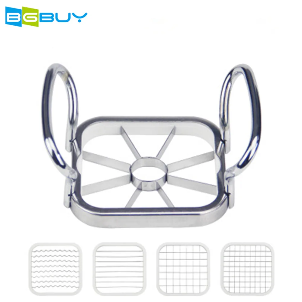 

5 in 1 Multifunctional Fruit Cutter Stainless Steel Apple Vegetable Slicer Peeler Cutting for French Fries/Potato,Fast Shipping