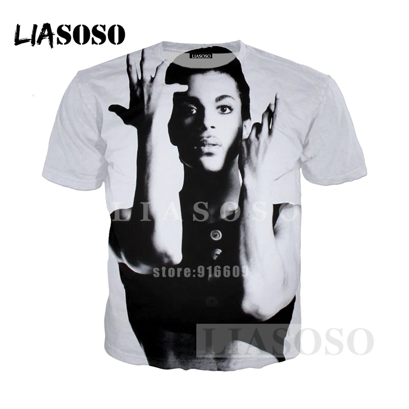 

LIASOSO NEW Famous American Singer Prince Roger Nelson Tees 3D Print t shirt/Hoodie/Sweatshirt Unisex Hip Hop Rock Tops G846