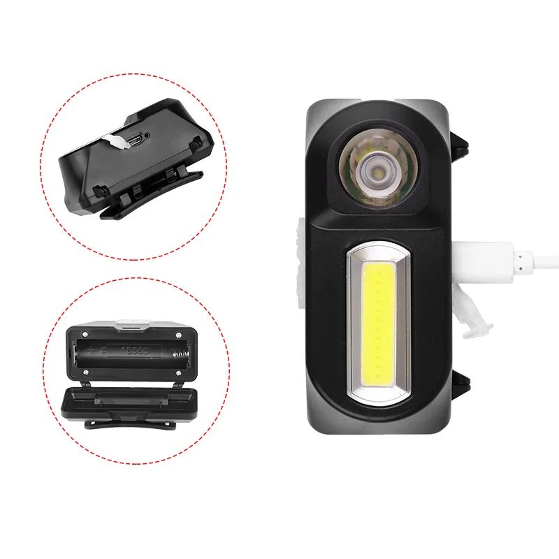 ZK20 открытый портативный мини COB светодиодный налобный фонарь USB перезаряжаемые