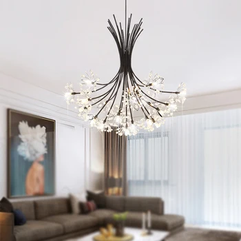 

JAXLONG Modern LED Chandelier Lighting Restaurant Crystal Chandlier Living Room Bedroom Simple Nordic Style Decor Light Fixture
