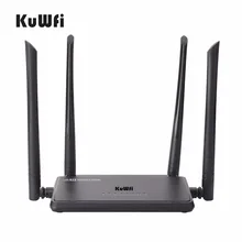 Kuwfi Smart Беспроводной маршрутизатор 300 Мбит/с Wi-Fi Range Extender Кнопка WPS с 4 антенн Wi-Fi ретранслятор IP QoS Поддержка телефон Smart App
