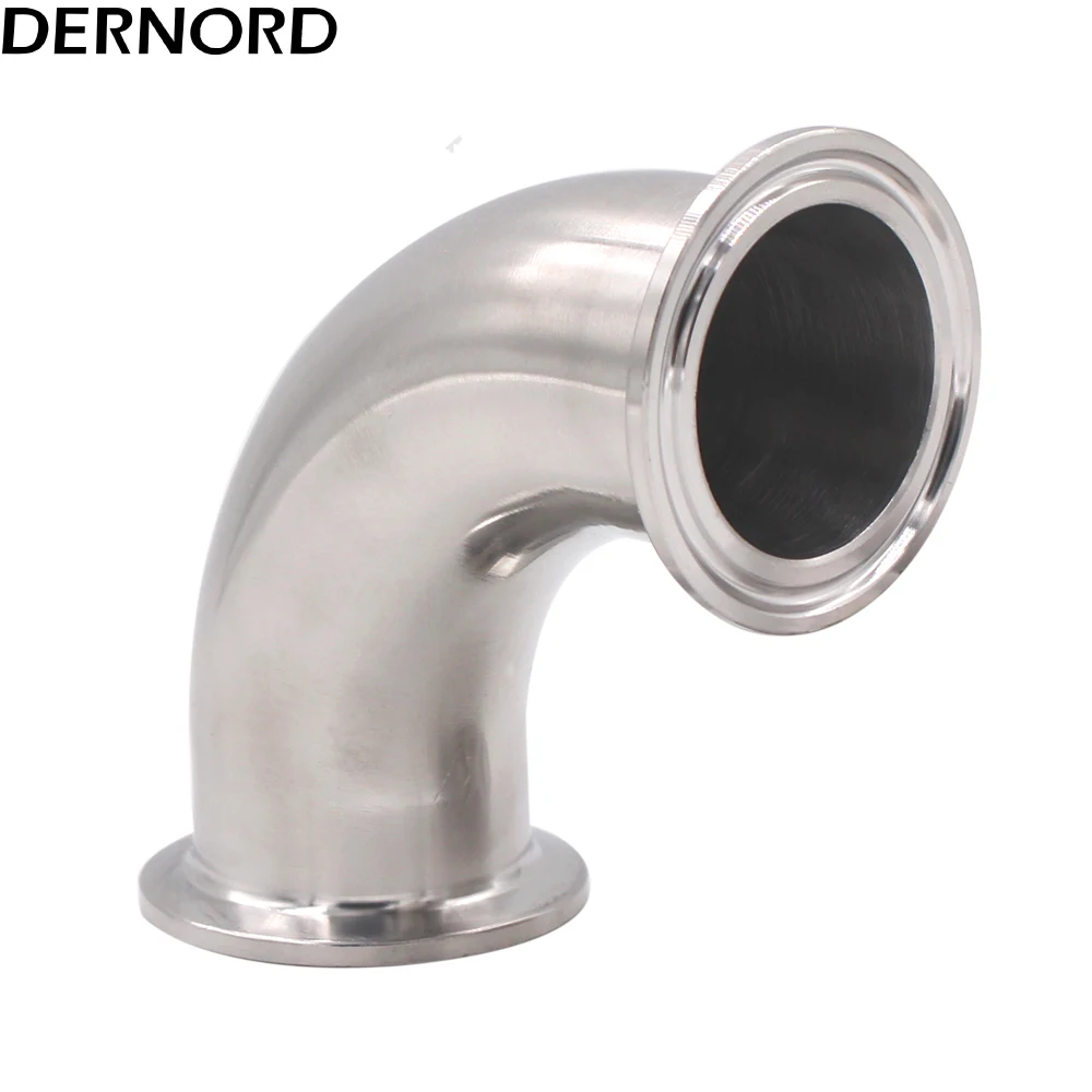 DERNORD 1 1/2'' 38MM Pipe O/D Sanitary Ferrule Elbow 90 Degree Tri