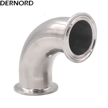 

DERNORD 1-1/2'' 38MM Pipe O/D Sanitary Ferrule Elbow 90 Degree Tri Clamp Type Pipe Fitting For Homebrew Stainless Steel SUS304