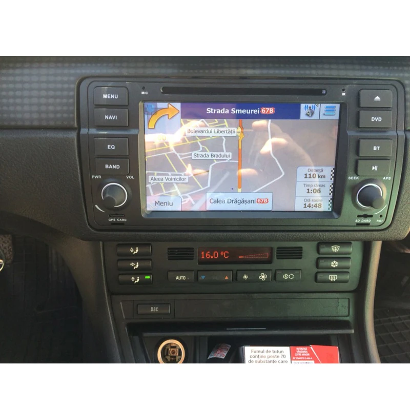 Perfect SilverStrong Android9.0 1DIN E46 Car DVD IPS Panel for BMW E46 DVD M3 Rover AutoRadio E46 Android 2GB 16GB Mirroring Link 1