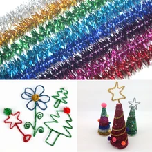 10Pcs Lot 30cm Length Multicolor DIY font b Plush b font Twisted Bar Christmas Tree Ornament