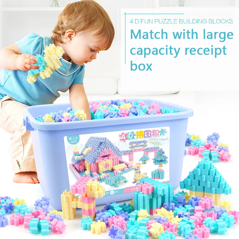 

450PCS Building Blocks Creative Brick Bulk DIY Toy Set with Storage Box Jigsaw Block for Children Educational Constructor Toy