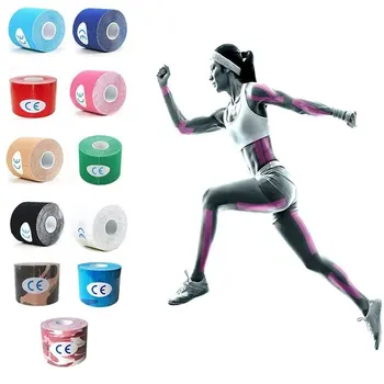 

2.5cm*5m Elastic Bandage Cotton Adhesive Tape Sport Injury Muscle Strain Protection Kinesiology Tapes