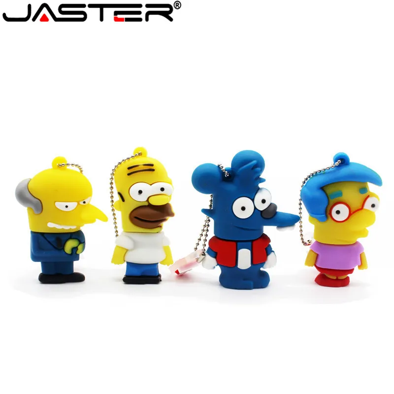 USB флеш накопитель JASTER из мультфильма Симпсоны Гомер Барт 4 ГБ 8 16 32 64 Гб флэш