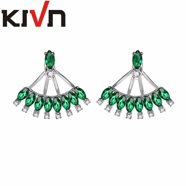 Kivn Fashion Jewelry Blue Cz Cubic Zirconia Bridal Wedding Earring Kivn Fashion Jewelry Blue Cz Cubic Zirconia Bridal Wedding Earring Ear Jackets For Womens S Mothers