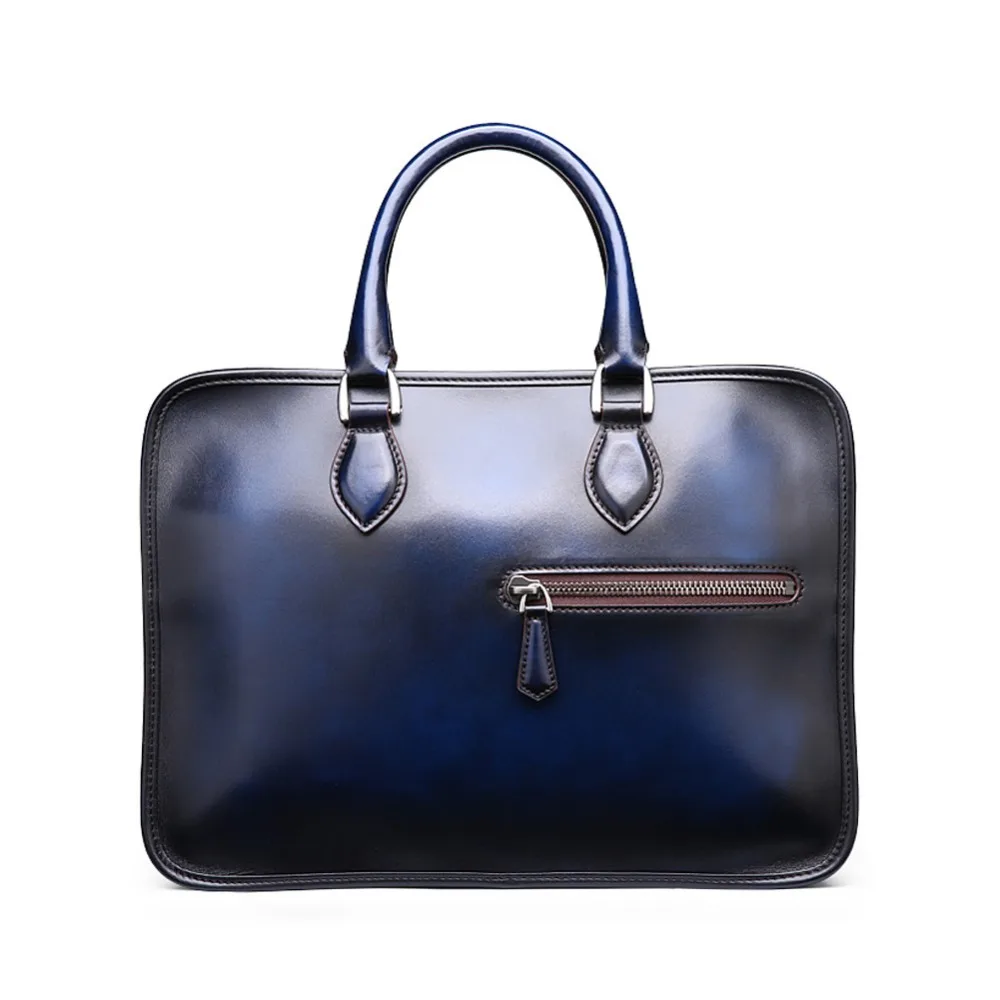 Buy TERSE_5 MOQ genuine leather briefcase men handmade