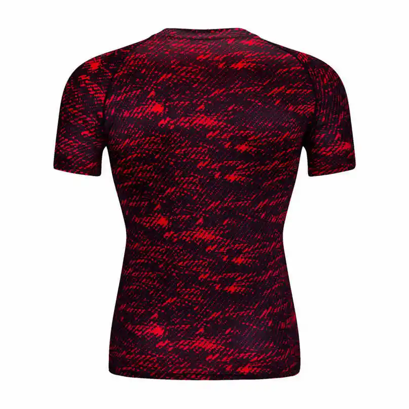 Sport Running t-shirt Short Sleeve O- Collar Basketball Fitness Wear Skinny Sweat Breathable T-shirt Quick Dryer clothes #2N15 (4)