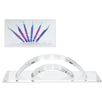 

Acrylic Transparent Grafting Eyelash Extension Eyebrow Tweezers Storage Holder Rack Display Stand Beauty Makeup Tools