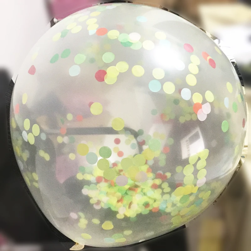 

36 Inch Transparent Big Latex Confetti Balloons For Wedding Party Tissue Paper Decor Pre-Filled With Confetti Giant ballons