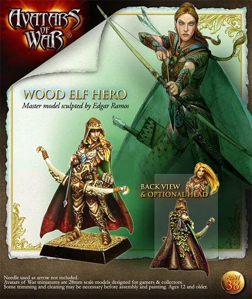 Набор моделей из смолы деревянный ELF HERO|avatars of war|resin model kitsmodel kit |