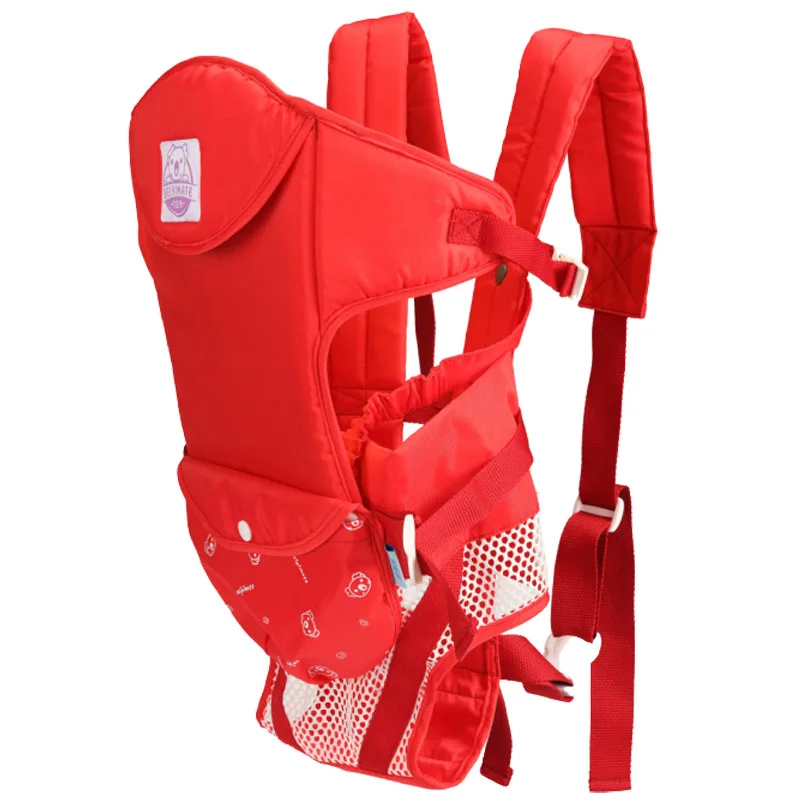 Переноска для младенцев с регулируемым пространством; слинг для малышей; эргономичный рюкзак на подтяжках; кенгуру; сумка для переноски 0-20 месяцев для младенцев - Цвет: red