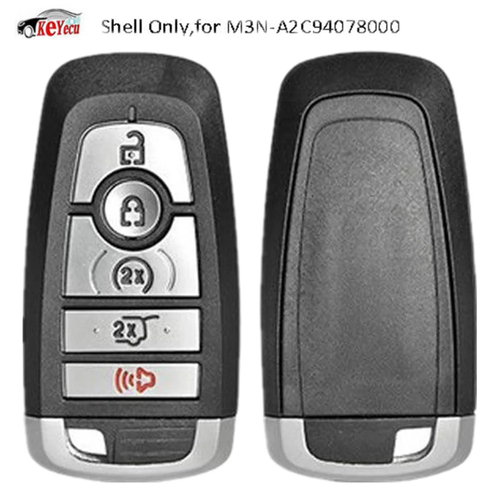 KEYECU 10 шт./лот Замена 5 Кнопка Smart Remote ключа автомобиля чехол Fob для Ford F-250 F-350 F350 F450 F550