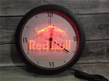 

0A022 Bull Energy Drink APP RGB 5050 LED Neon Light Signs Wall Clock