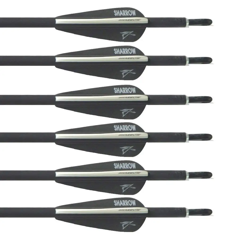 6/12pcs 31 inch Spine 700 Mixed Carbon Arrow With Replaceable Arrowhead 79cm Length for Bow Outdoor Entertainment