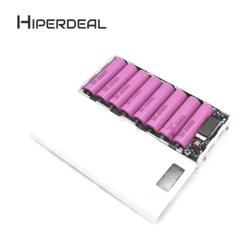 HIPERDEAL DIY USB Мобильный блок питания зарядное устройство 8 шт. 18650 Держатель батареи