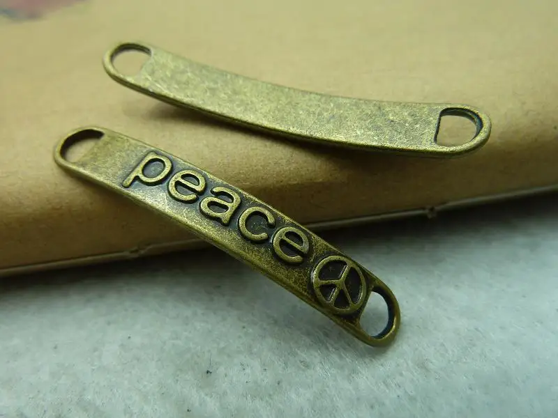 

30Pcs Antique Bronze Peace Connectors DIY Jewelry Making