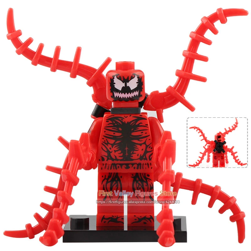 DR. TONG 80 шт. фигурки Marvel строительные блоки Дэдпул Человек-паук яд Cable Carnage Warhead Кирпичи игрушки для детей X0166