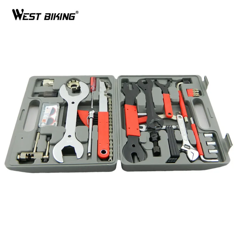 WEST BIKING Bike Tools Full Set of Maintenanc Repair Tools Bicycle Cycling Tyre Tire Patch Repair Mtb Maintenance Tools Sets