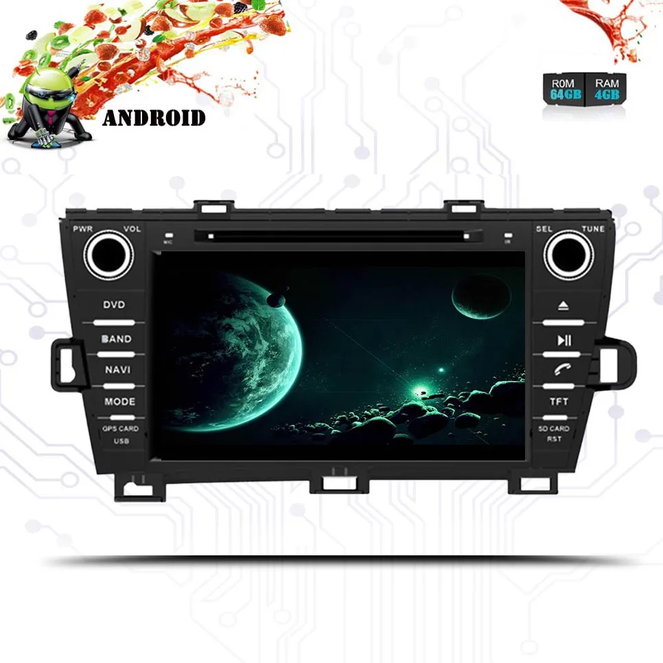 Cheap Android 9.0 8Core 4G RAM 64G ROM Car DVD GPS For Toyota Prius 2009 2010 2011 2012 2013 WIFI Autoradio Multimedia Stereo Gps navi 1