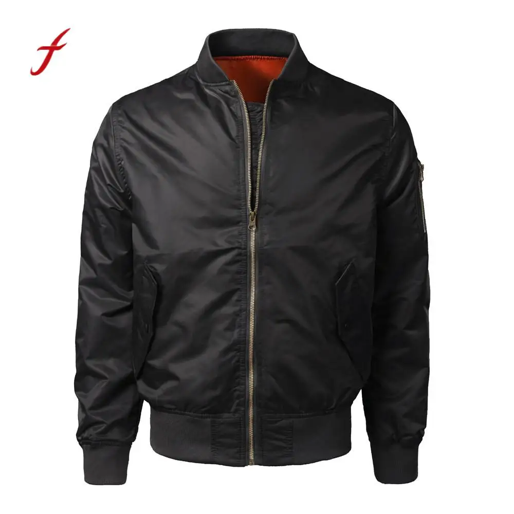 men's winter leather bomber jacket
