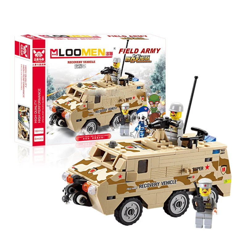 180pcs Toy Military Vehicles Enlighten Plastic Toy Child Assembling Building Blocks Military Toy Set Baby Birthday K0481-84026 baby-building-blocks