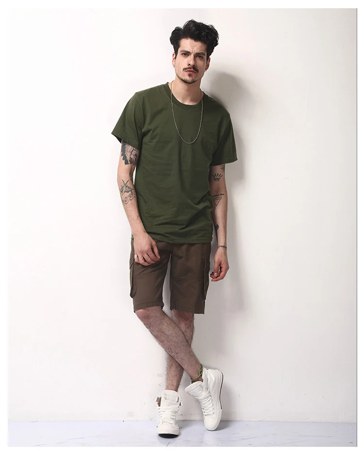 URSPORTTECH брендовые короткие Для мужчин Костюмы 2018 летние хлопковые шорты Для мужчин Повседневное камуфляж грузов короткие по колено плюс