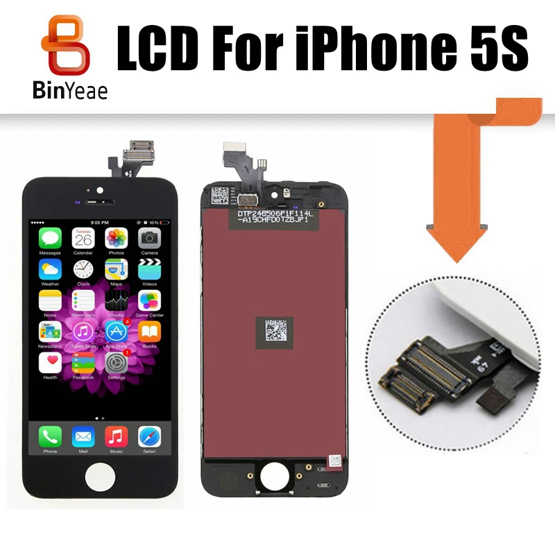 Одежда высшего качества ЖК-дисплей Дисплей планшета для iPhone 5S Сенсорный экран