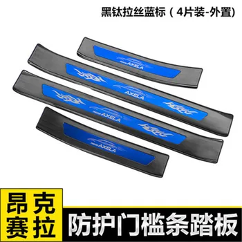 

Car styling Stainless Steel Scuff Plate/Door Sill Door Sill pedal bienvenidos fit for Mazda Mazda3 Axela 2017