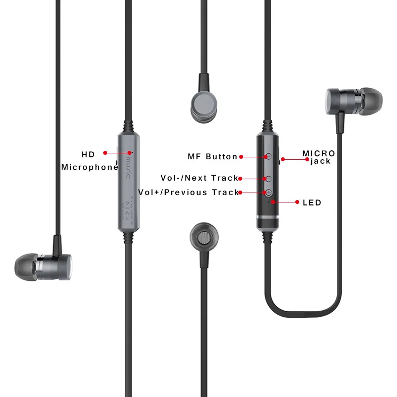 Sound Intone H6s Bluetooth Earphones With Microphone Wireless Running Earpieces Bass HIFI Earbuds for Iphone Xiaomi Huawei Sony
