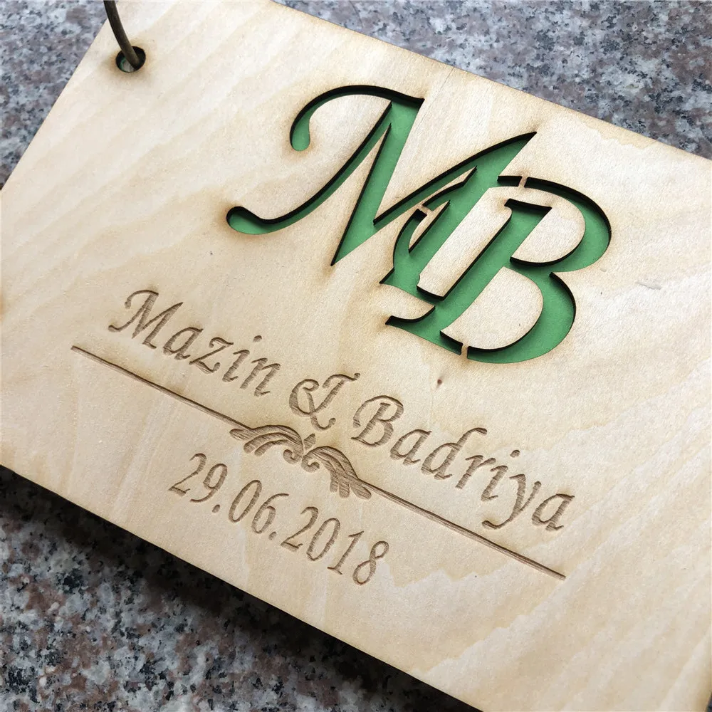 

Wood Wedding Guest Book, Wedding Guest Book, Anniversary Gift, Wedding Photo Album, Wooden Guestbook,Wooden Guest Book