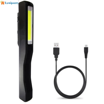 

Lumiparty Utral Bright COB LED USB Charging Flashlight Worklight Portable Pen Inspection Light with Magnetic Clip for Camping