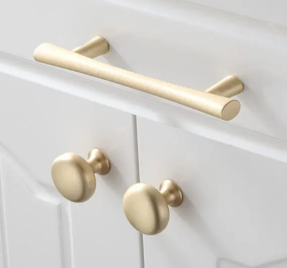 3 75 5 7 56 Brass Black White Cupboard Pulls Dresser Knobs
