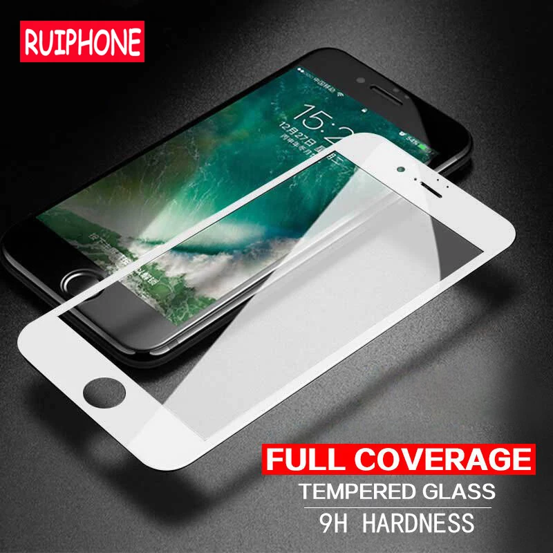 Закаленное 3d-стекло с изогнутыми краями для iPhone X 8 7 6 6s Plus Защитное стекло экрана