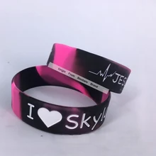 500 шт./компл. синий airline Джим логотип тисненый браслет, текст, слова лазерной гравировки для продвижения силиконовый браслет резиновый браслет на запястье