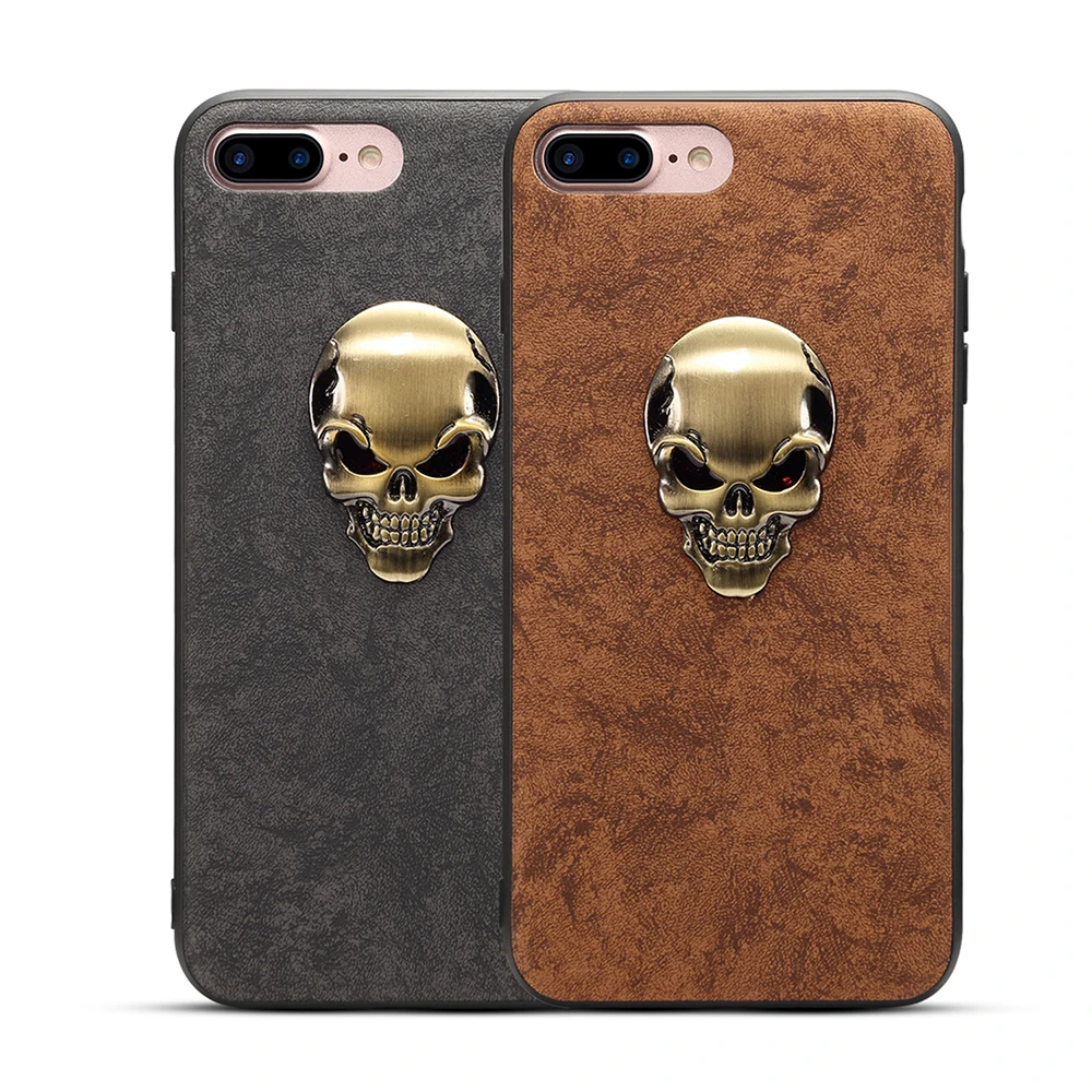 Новое поступление чехол из ПУ кожи для iphone 6 7 8 plus модный рельефный металлический