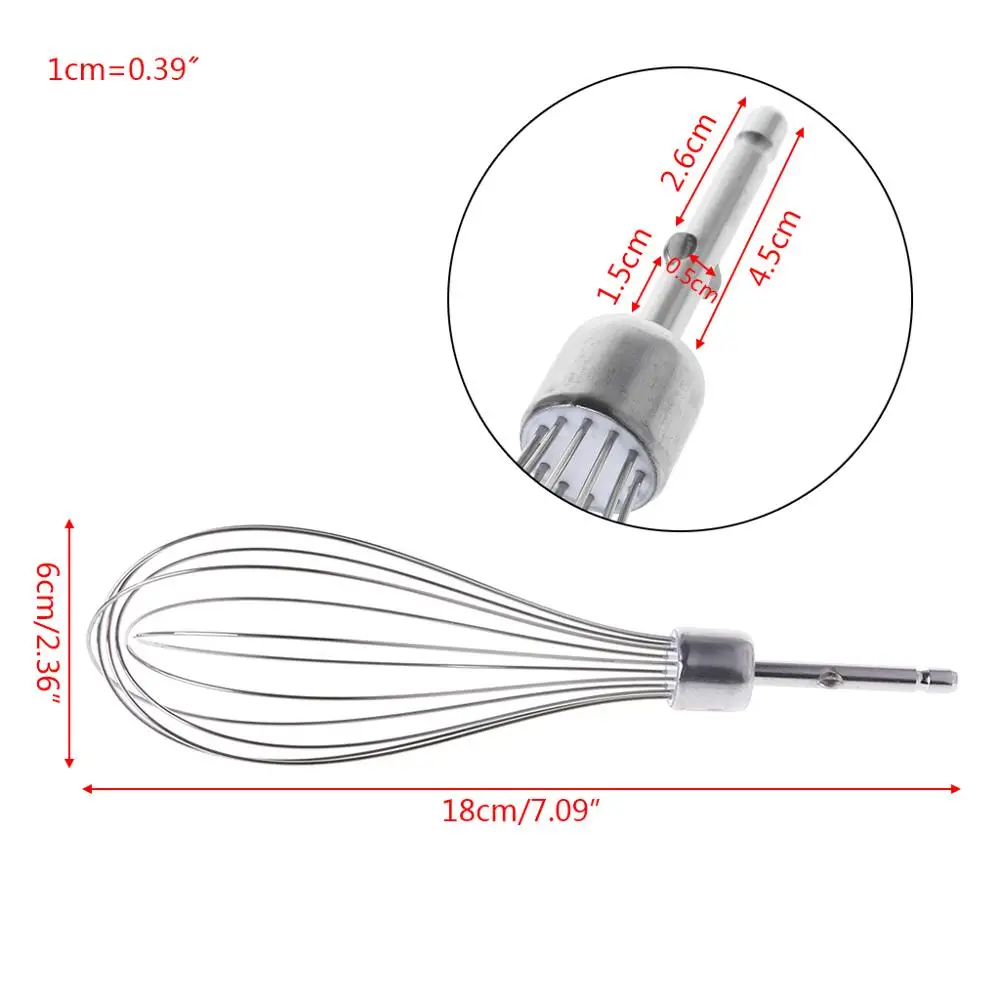 Electric Egg Beater Accessories Frother Mixer Whisk Stainless Steel Kitchen Tool images - 6