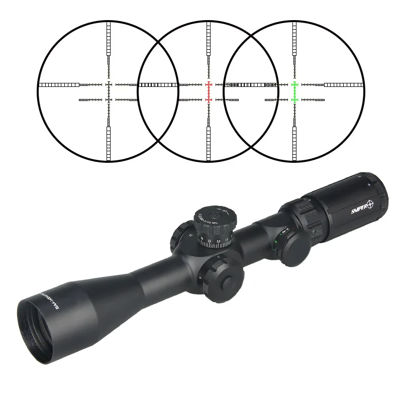 

Tactical BA4-16X50FPSAL Rifle Scope FFP Scope Red Green Mil Dot Hunting Scope PP1-0301B