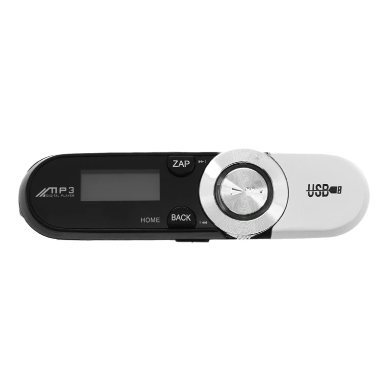 ЖК-экран USB 16GB Flash Поддержка FM радио TF MP3 музыкальный плеер - Цвет: White