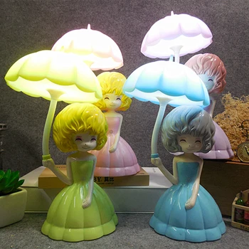 

Princess sleeping beauty girl aura Led night light lamp kid bedroom table lamps novelty lighting Xmas gifts toys new
